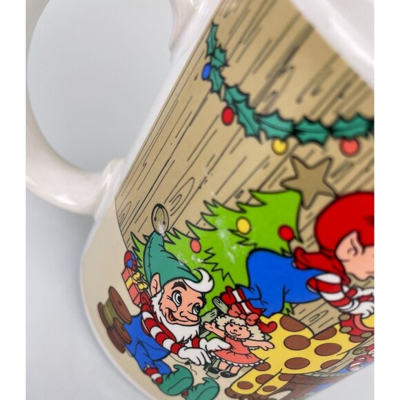 Vintage Applause Inc Ceramic Christmas Santa Rudolph Reindeer Elves Korea Coffee - Picture 5 of 9
